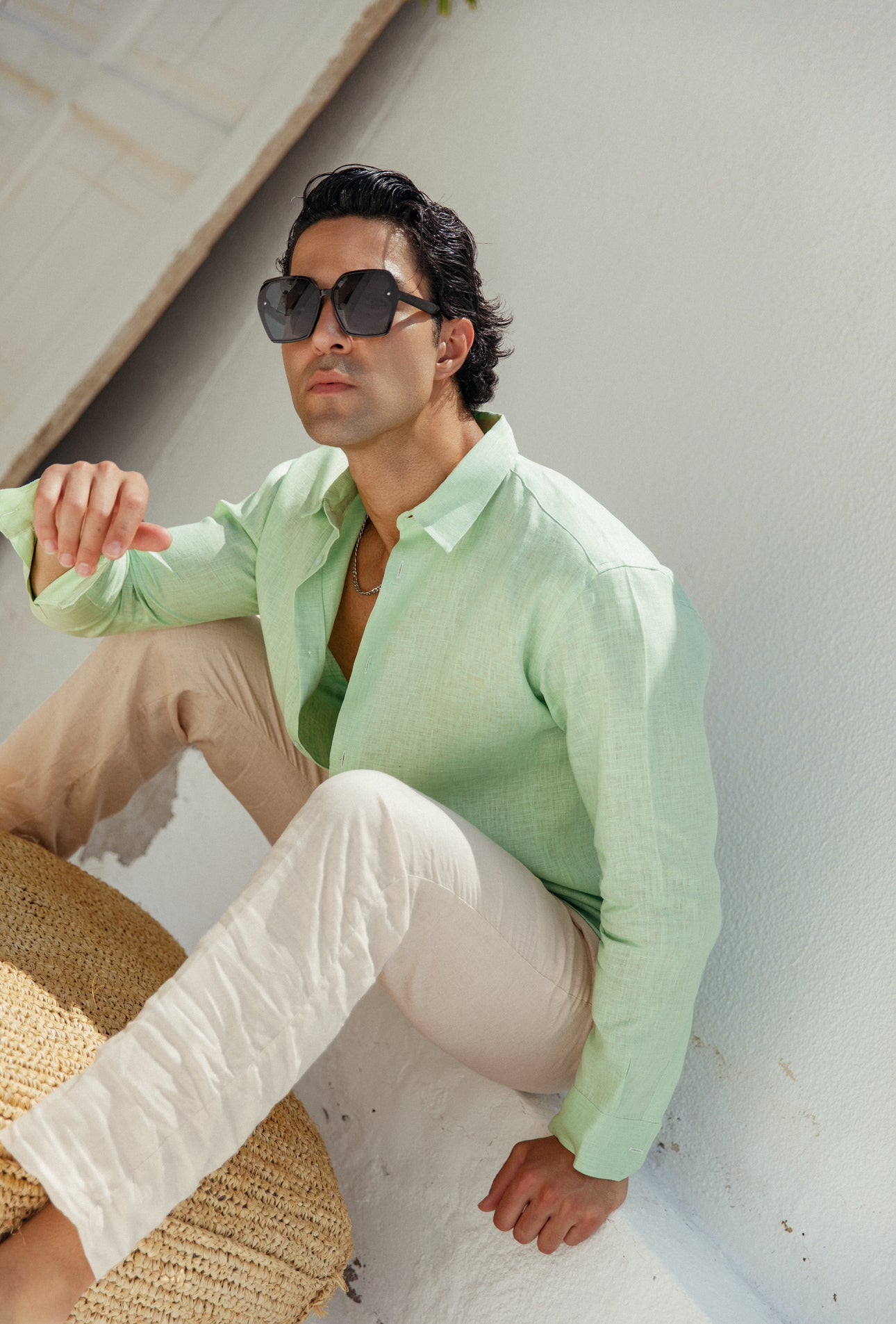 Light Green Linen Shirt