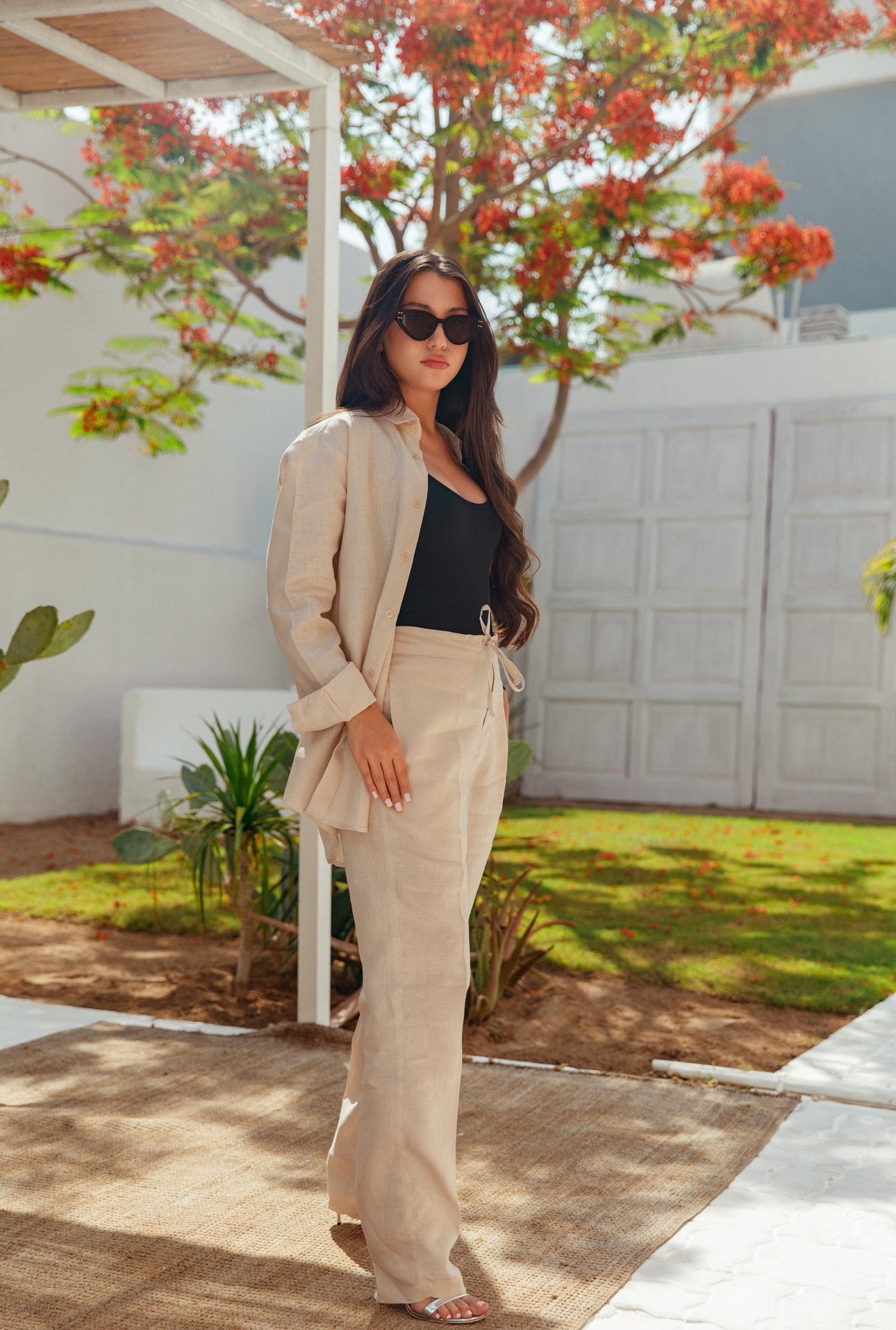 Beige Linen Shirt