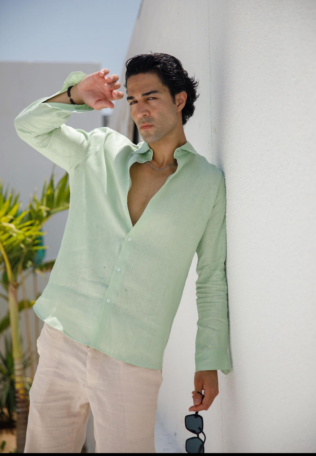 Light Green Linen Shirt