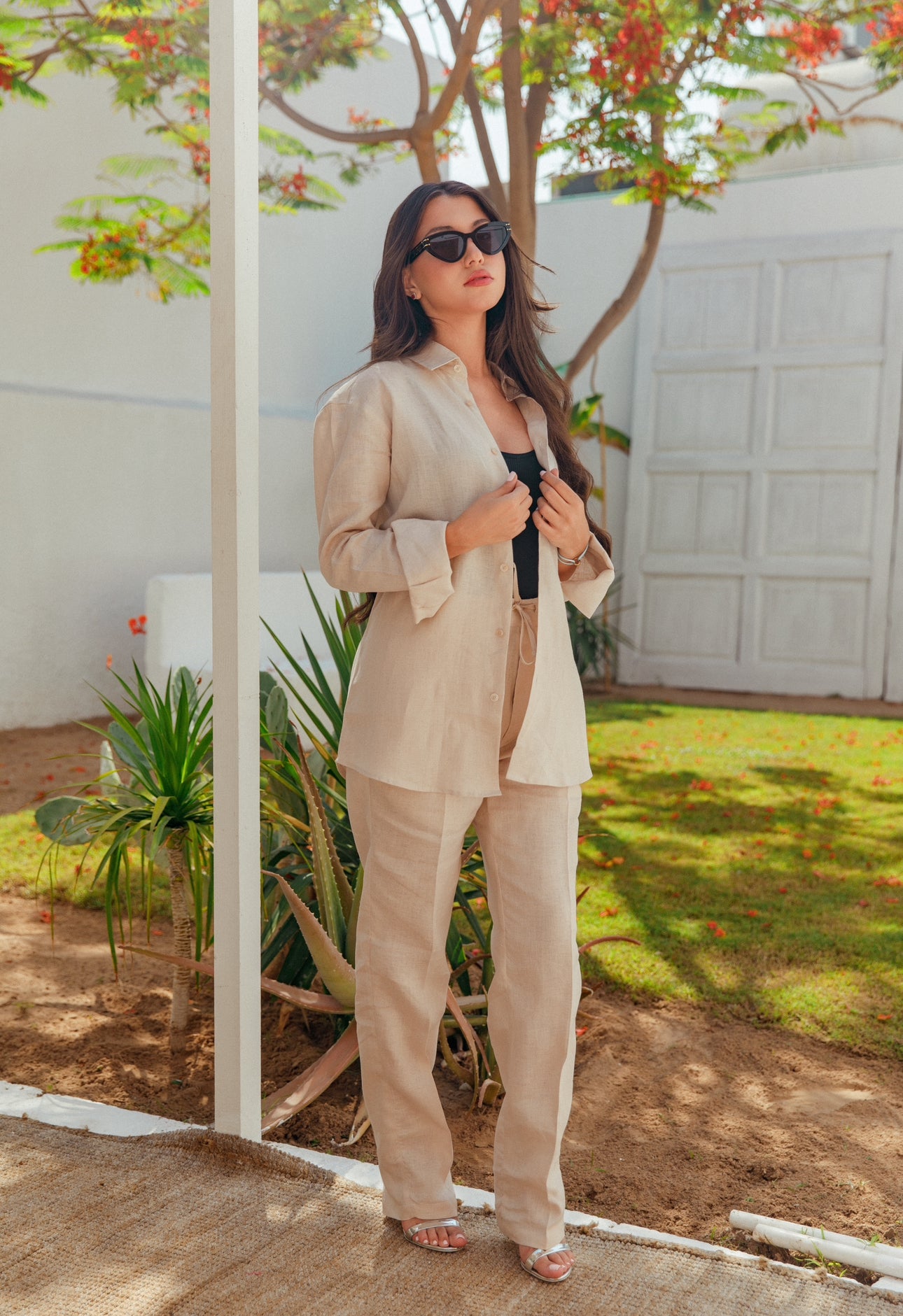 Beige Linen Shirt