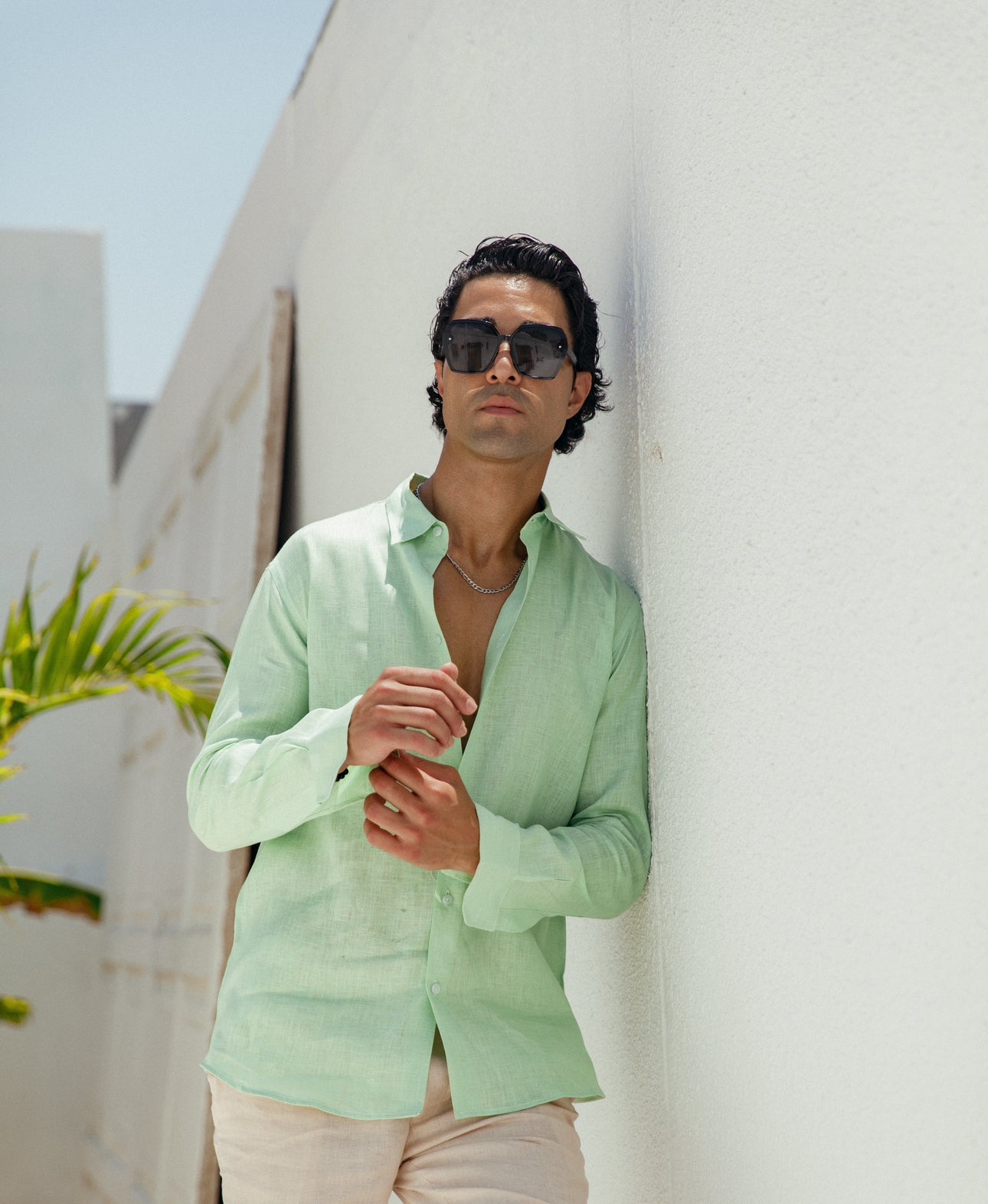 Light Green Linen Shirt