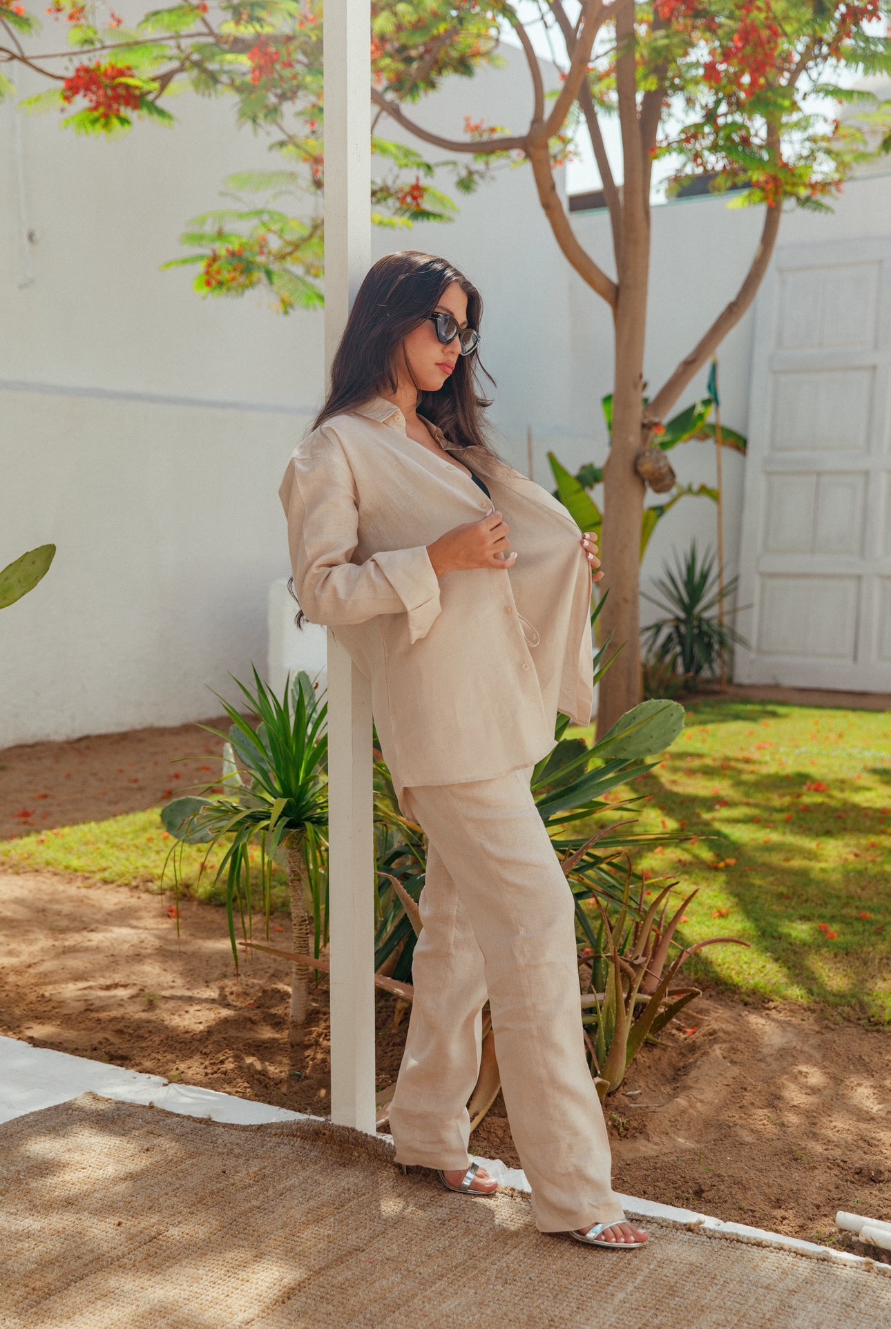 Beige Linen Shirt