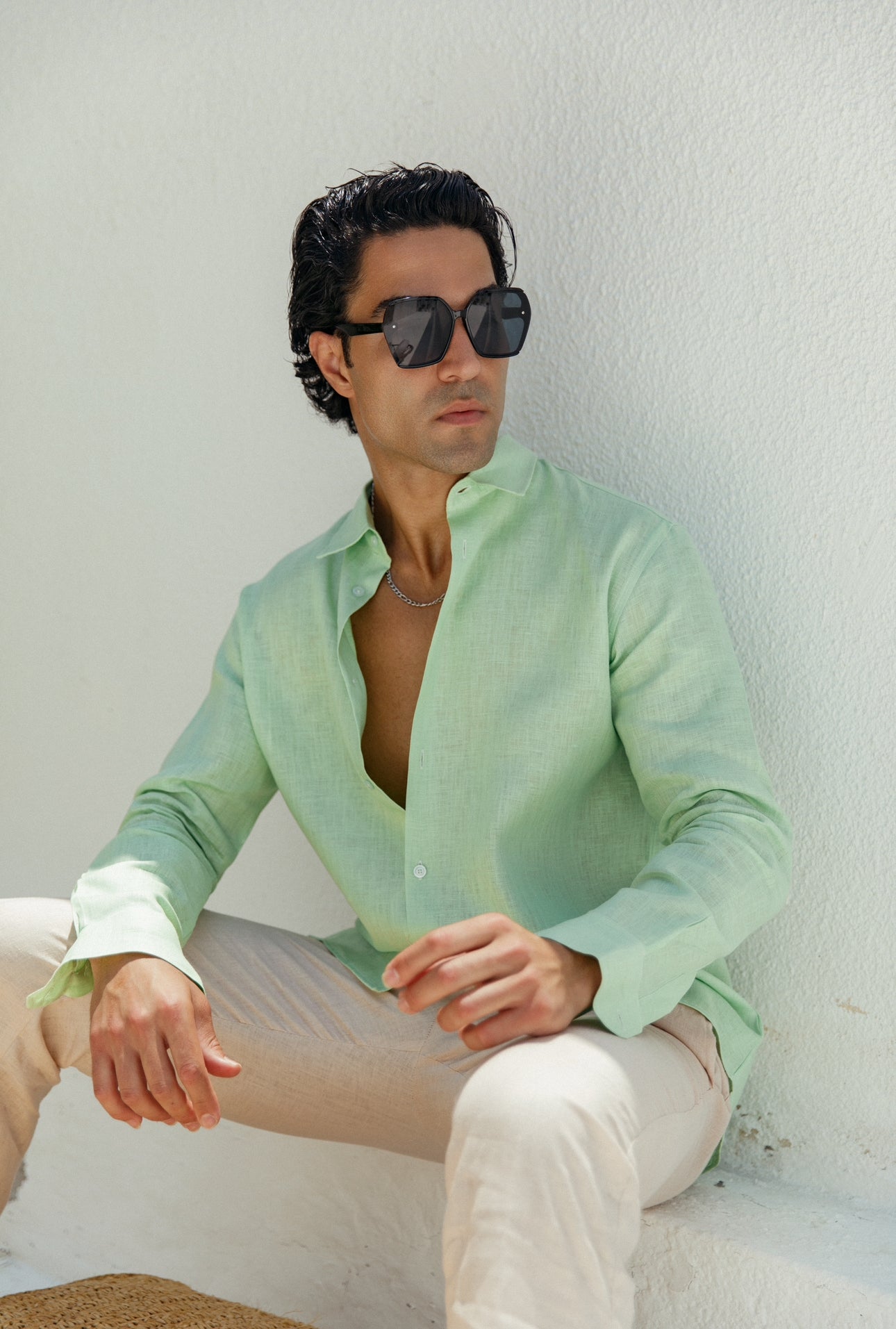 Light Green Linen Shirt