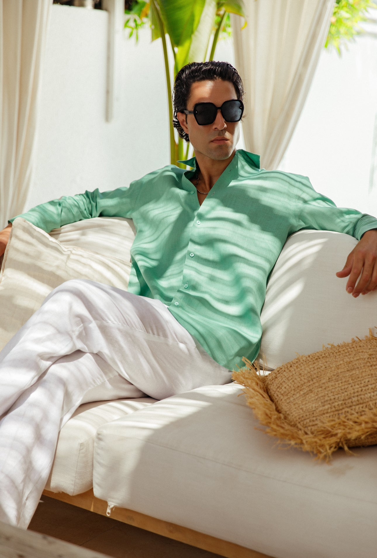 Green Linen Shirt