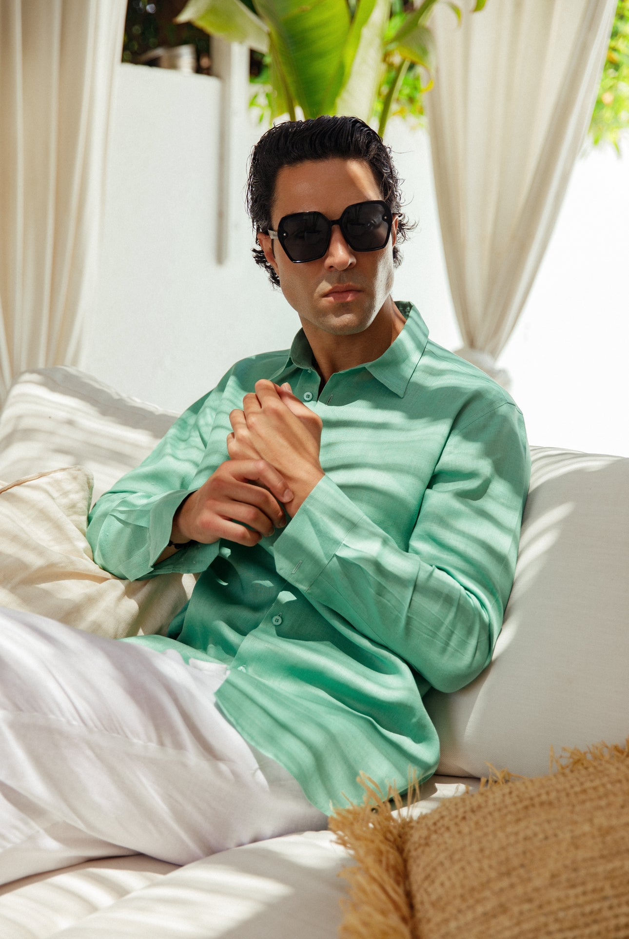 Green Linen Shirt